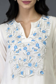 FLORAL WHITE TUNIC TOP