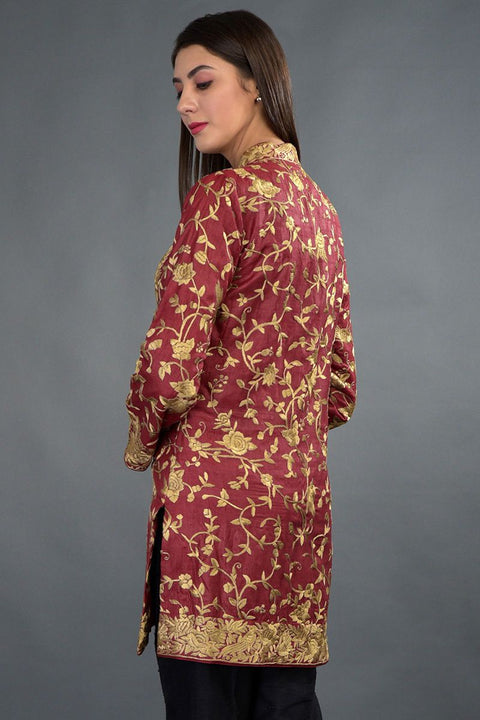 CLASSIC MAROON LONG JACKET