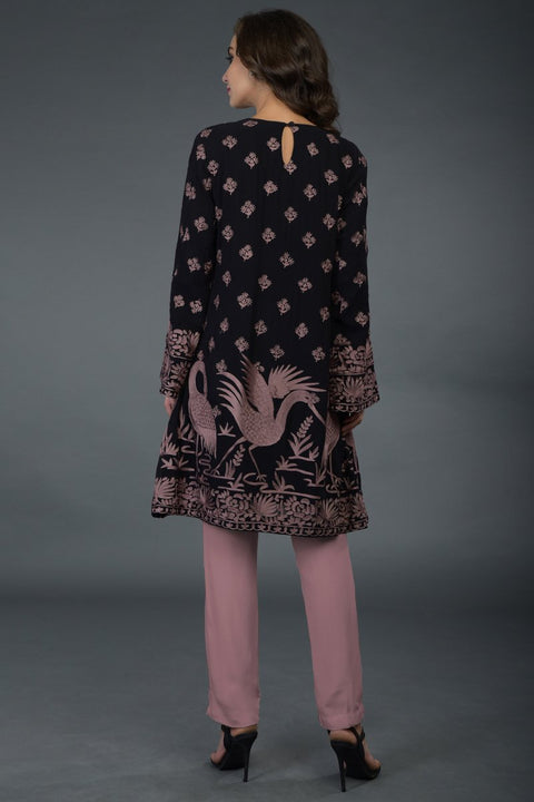 MUAVE BIRDS TUNIC TOP