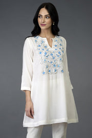 FLORAL WHITE TUNIC TOP
