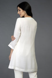 FLORAL WHITE TUNIC TOP