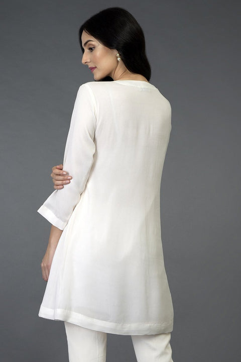 FLORAL WHITE TUNIC TOP