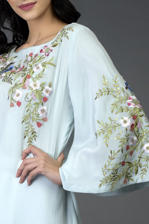 BLUE BIRDS TUNIC TOP