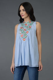 SKY NECK TUNIC TOP