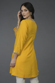 SUNLOW YELLOW TUNIC TOP