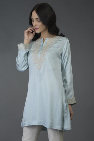 ROYAL SILVER TUNIC TOP