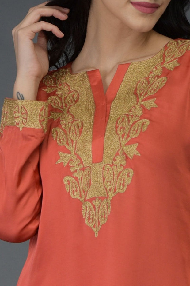 LIVING CORAL TUNIC TOP