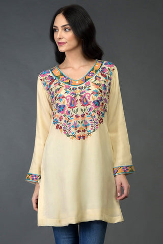 DEEP CREAM TUNIC TOP