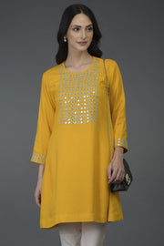 YELLOW MIRROR TUNIC TOP