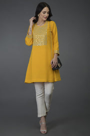 YELLOW MIRROR TUNIC TOP