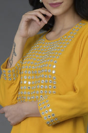 YELLOW MIRROR TUNIC TOP