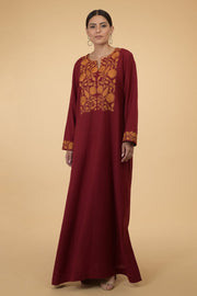 MAROON MUSTARD KAFTAN