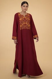 MAROON MUSTARD KAFTAN