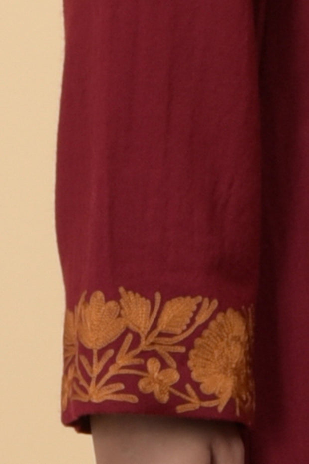 MAROON MUSTARD KAFTAN