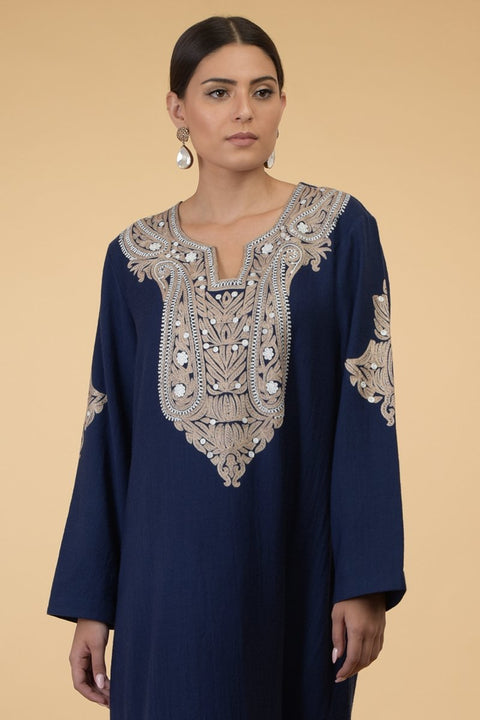 BLUE PAISLEY KAFTAN