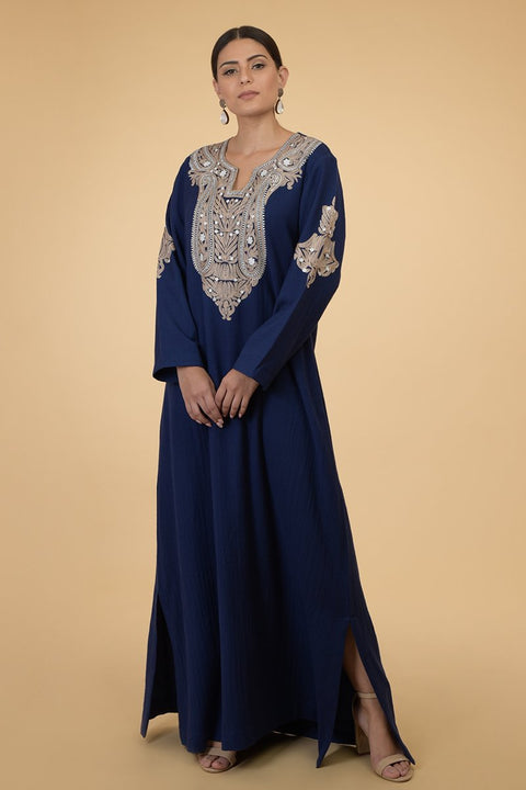 BLUE PAISLEY KAFTAN