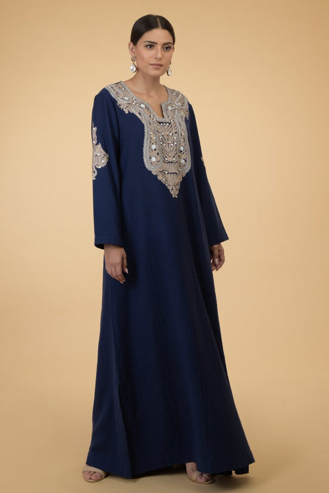 BLUE PAISLEY KAFTAN