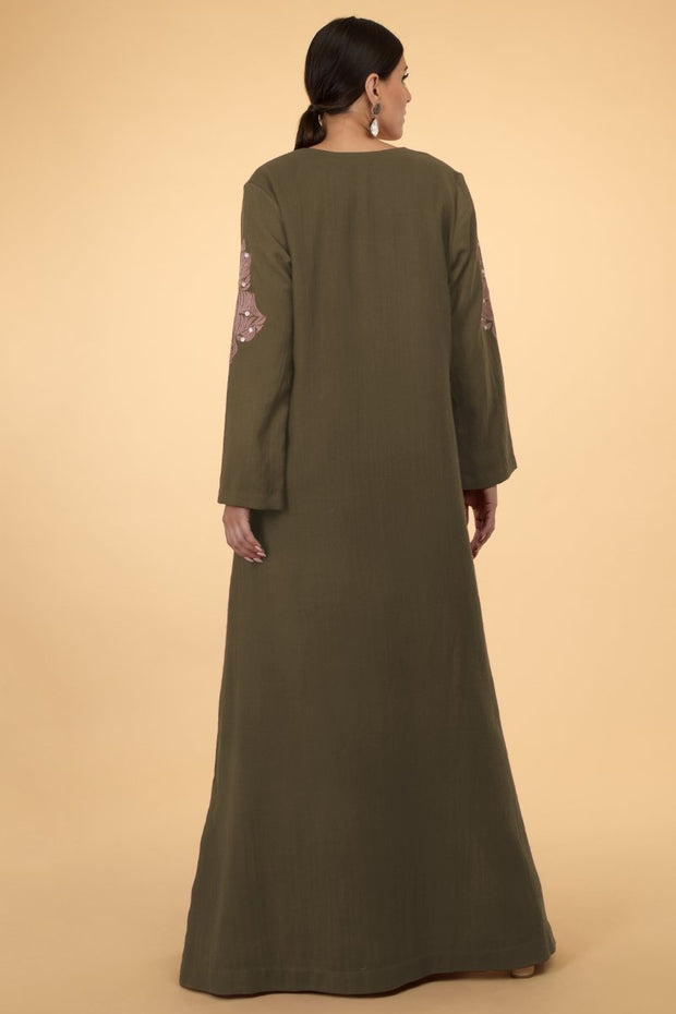 OLIVE PAISLEY KAFTAN