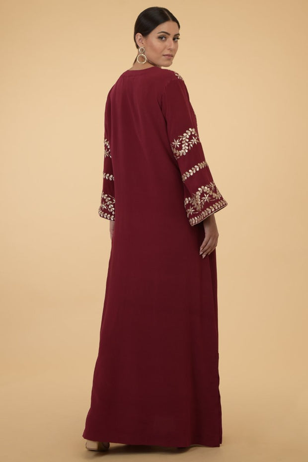 BATHED LEAVES FLORAL KAFTAN