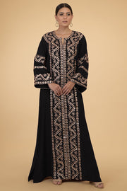 BATHED LEAVES GOLD KAFTAN