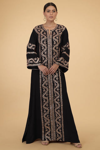 BATHED LEAVES GOLD KAFTAN
