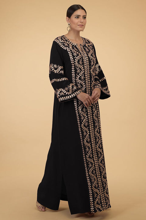 BATHED LEAVES GOLD KAFTAN