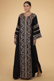 BATHED LEAVES GOLD KAFTAN