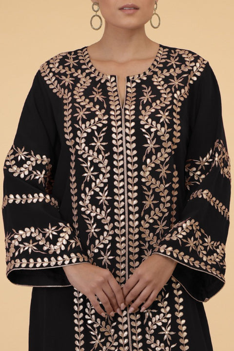 BATHED LEAVES GOLD KAFTAN