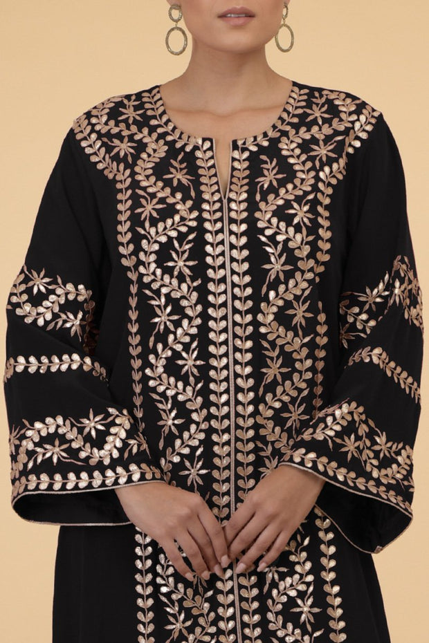 BATHED LEAVES GOLD KAFTAN