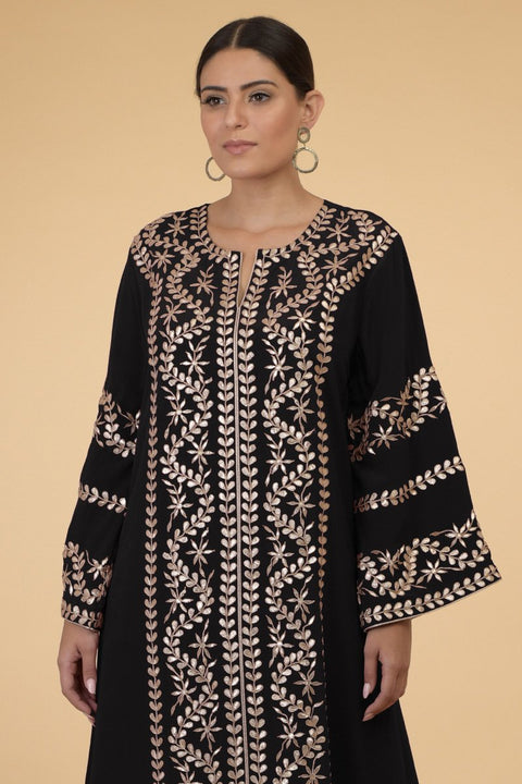 BATHED LEAVES GOLD KAFTAN