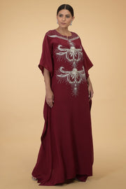 SILVER FERNS BURGUNDY KAFTAN