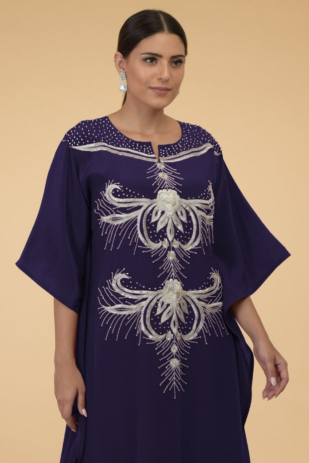 SILVER FERNS BLUE KAFTAN