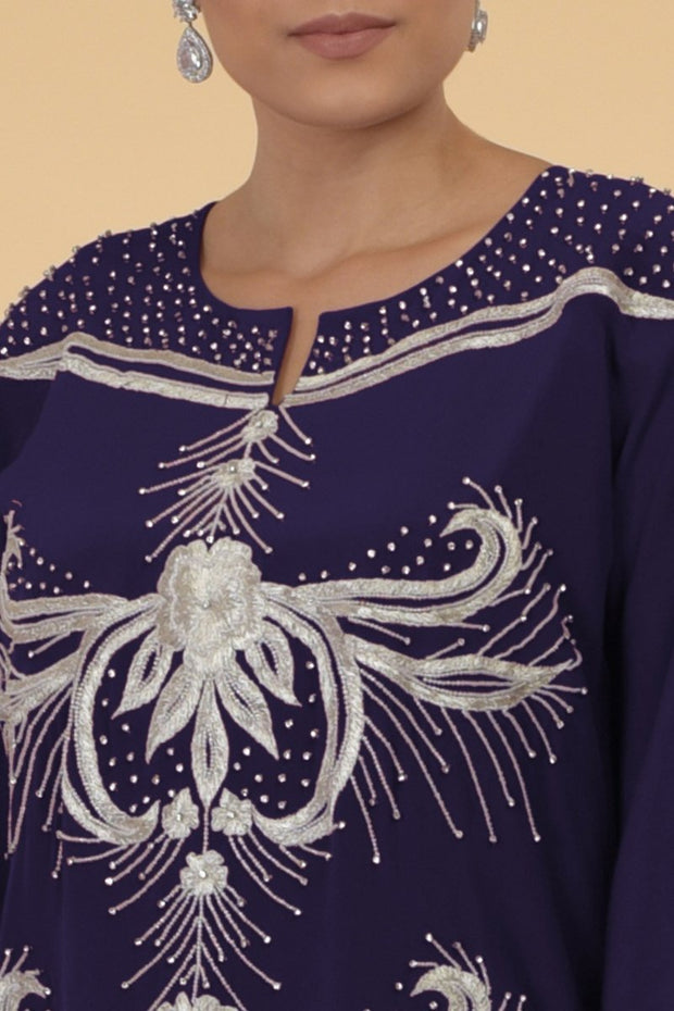 SILVER FERNS BLUE KAFTAN