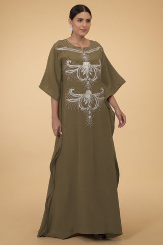SILVER FERNS OLIVE KAFTAN