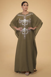 SILVER FERNS OLIVE KAFTAN