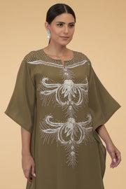 SILVER FERNS OLIVE KAFTAN