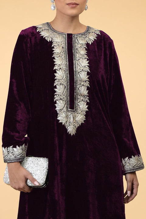 PLUM SILVER KAFTAN