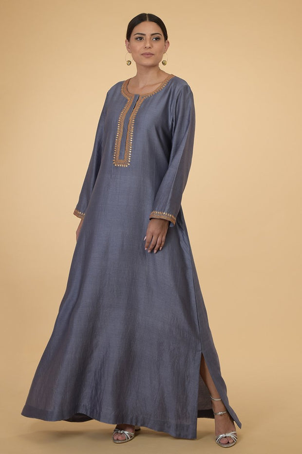 GREY ROSE KAFTAN