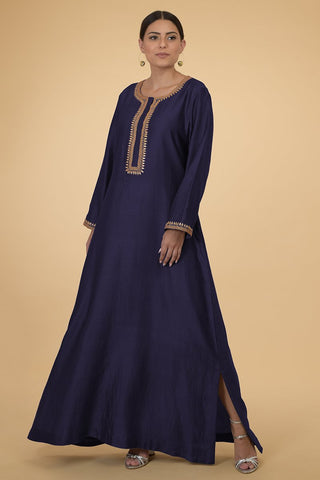 ECLIPSE BLUE GOLD KAFTAN