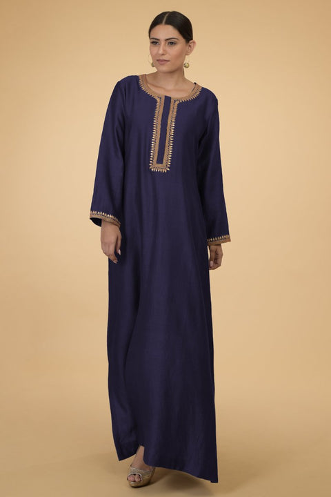 ECLIPSE BLUE GOLD KAFTAN