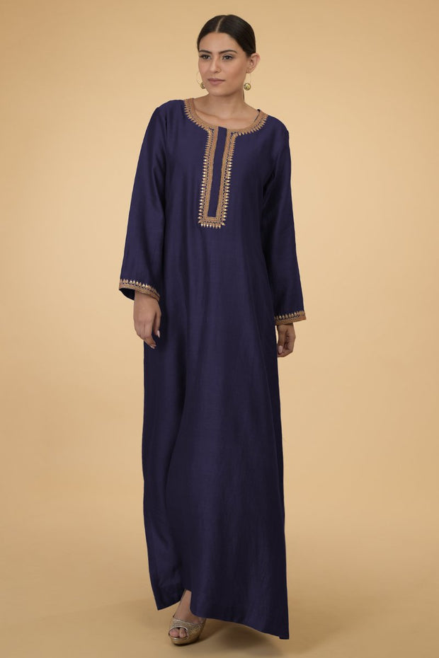 ECLIPSE BLUE GOLD KAFTAN