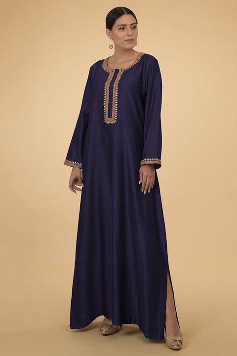 ECLIPSE BLUE GOLD KAFTAN