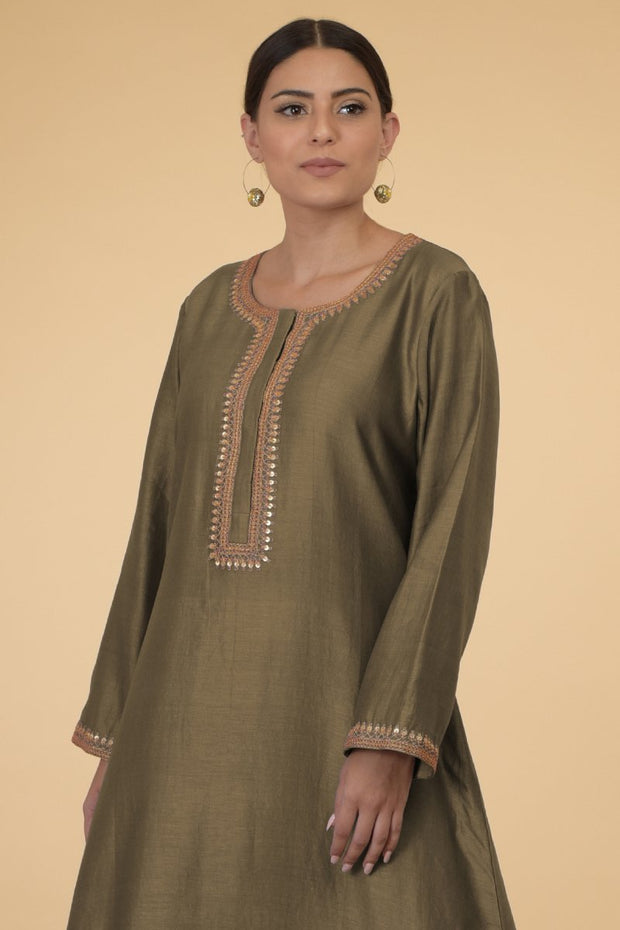 OLIVE GOLD KAFTAN