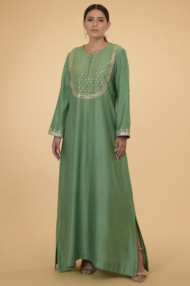 GREEN ROSE KAFTAN