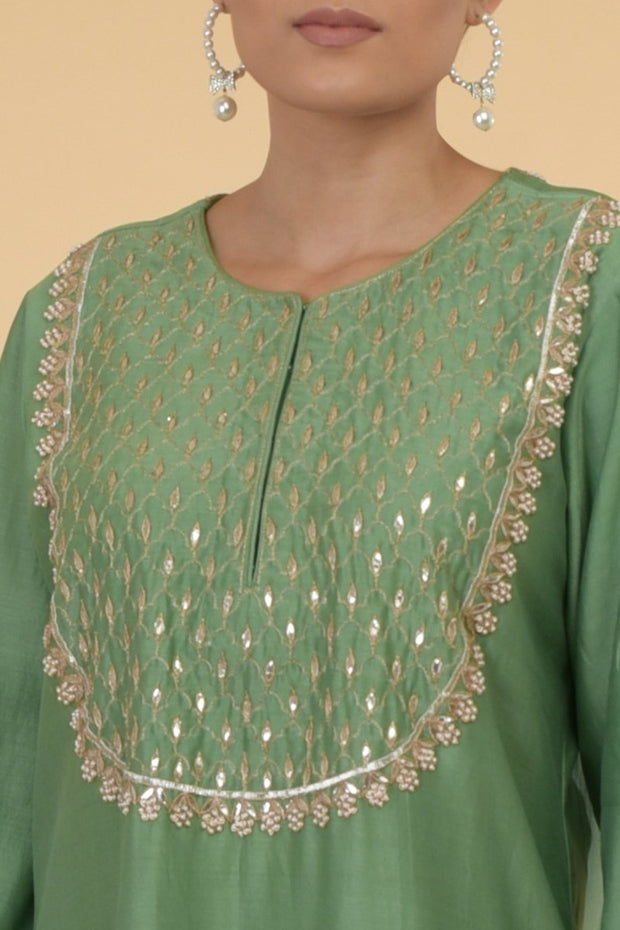 GREEN ROSE KAFTAN