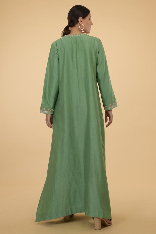GREEN ROSE KAFTAN