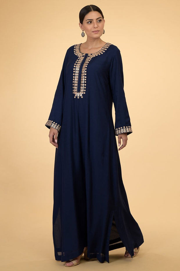 NAVY GOLD KAFTAN