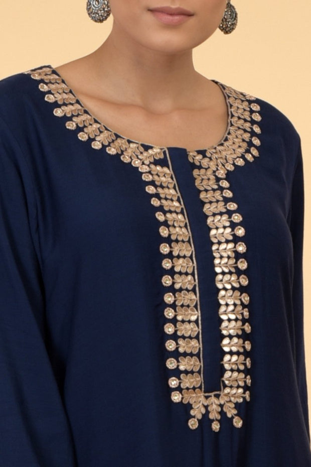 NAVY GOLD KAFTAN