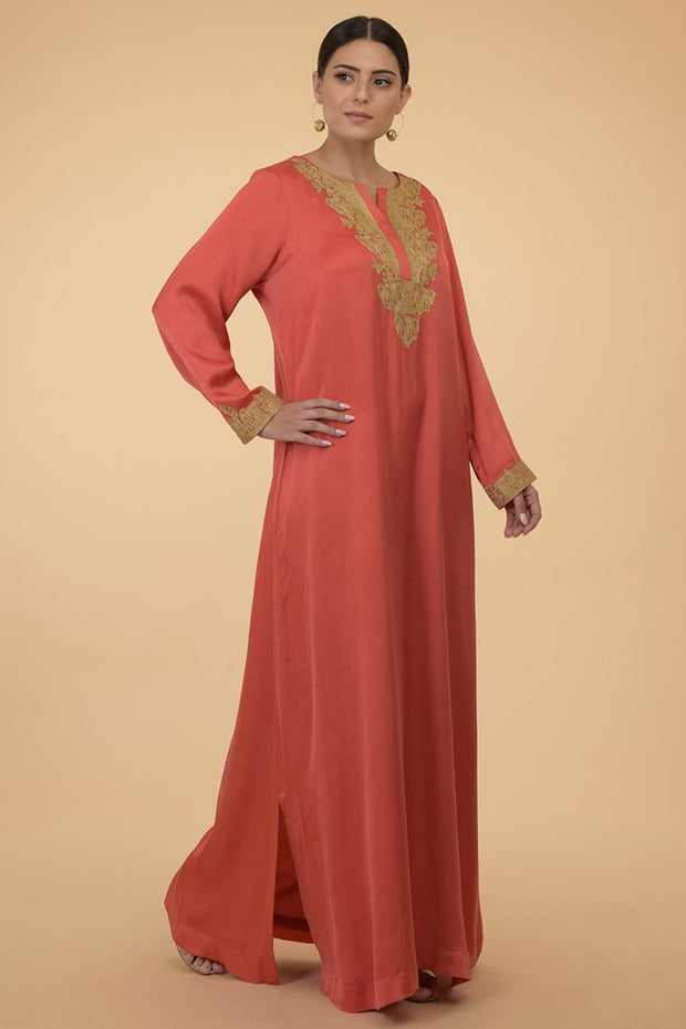 CORAL GOLD KAFTAN
