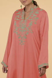 TERRACOTTA KASHMIR KAFTAN